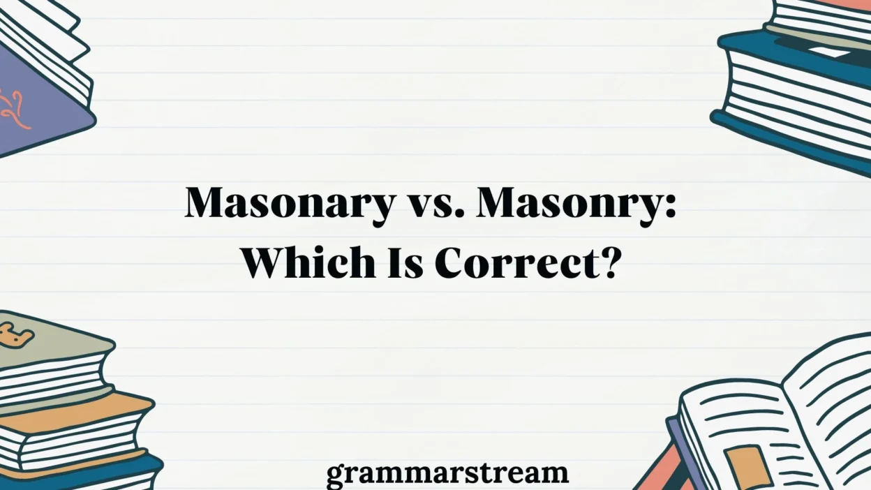 Masonary vs. Masonry