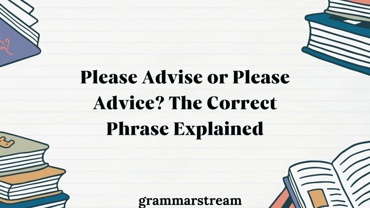 Please Advise or Please Advice