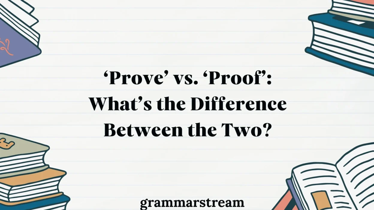 ‘Prove’ vs. ‘Proof’