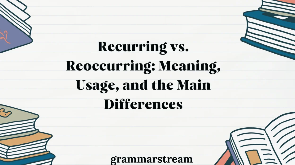 Recurring vs. Reoccurring
