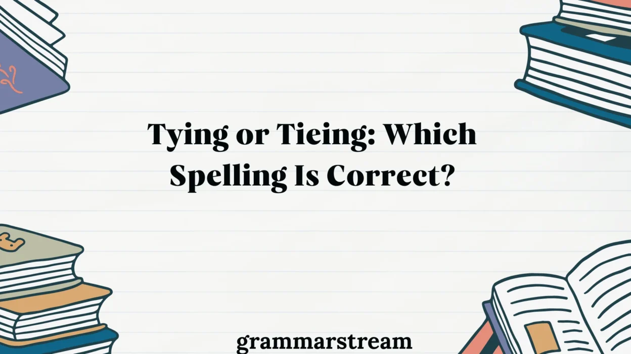 Tying or Tieing
