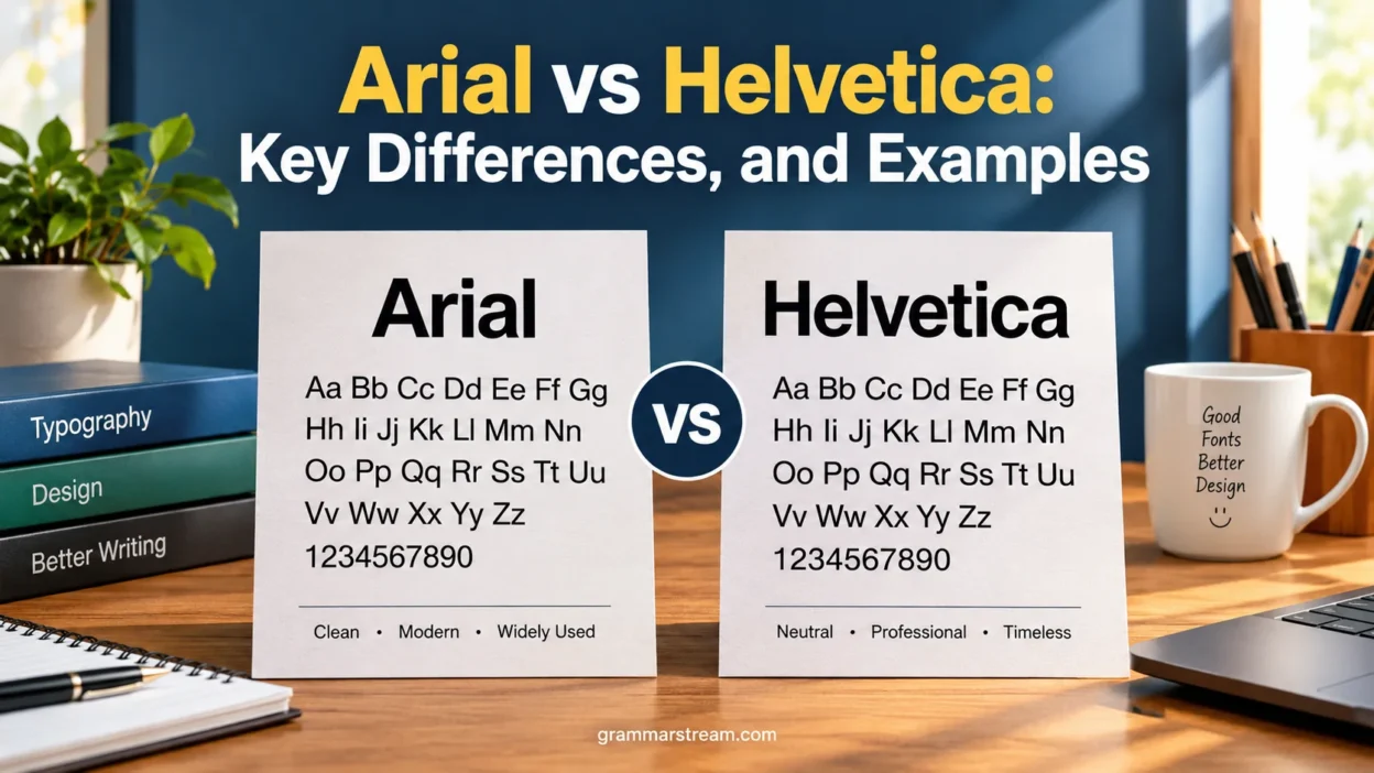 Arial vs Helvetica