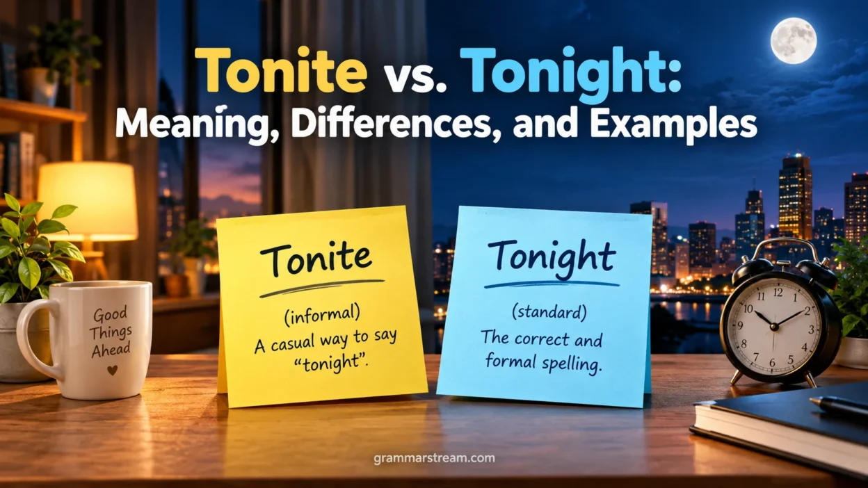 Tonite vs. Tonight