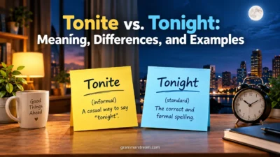 Tonite vs. Tonight